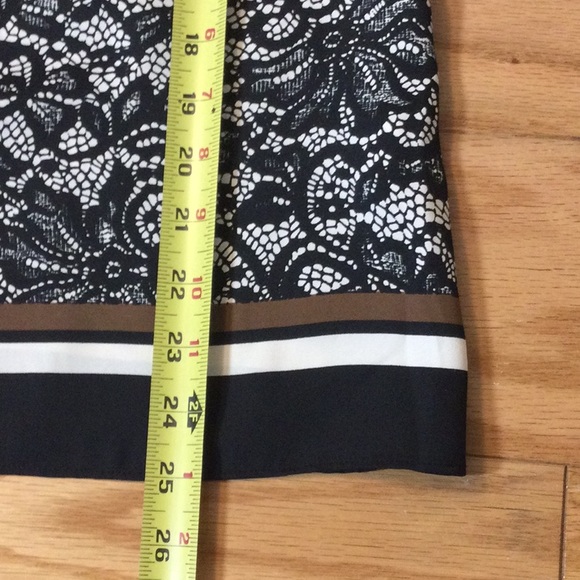 NWOT 8 Talbots black lace look button down blouse - Picture 13 of 15